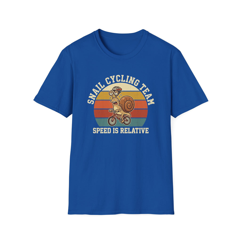 Snail Cycling Team T-Shirt — Retro Funny Cycling Graphic Tee