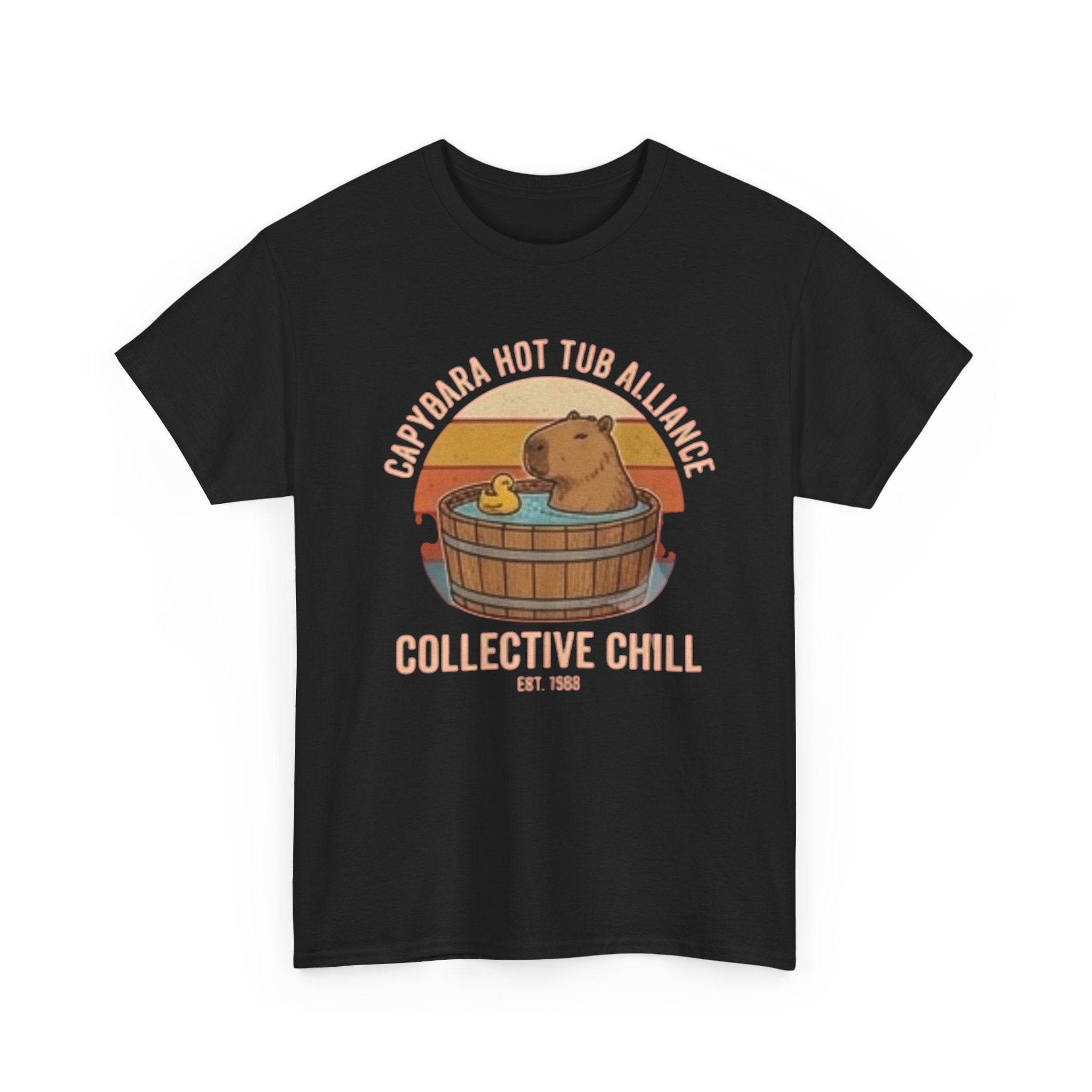 Capybara Hot Tub Alliance unisex heavy cotton tee