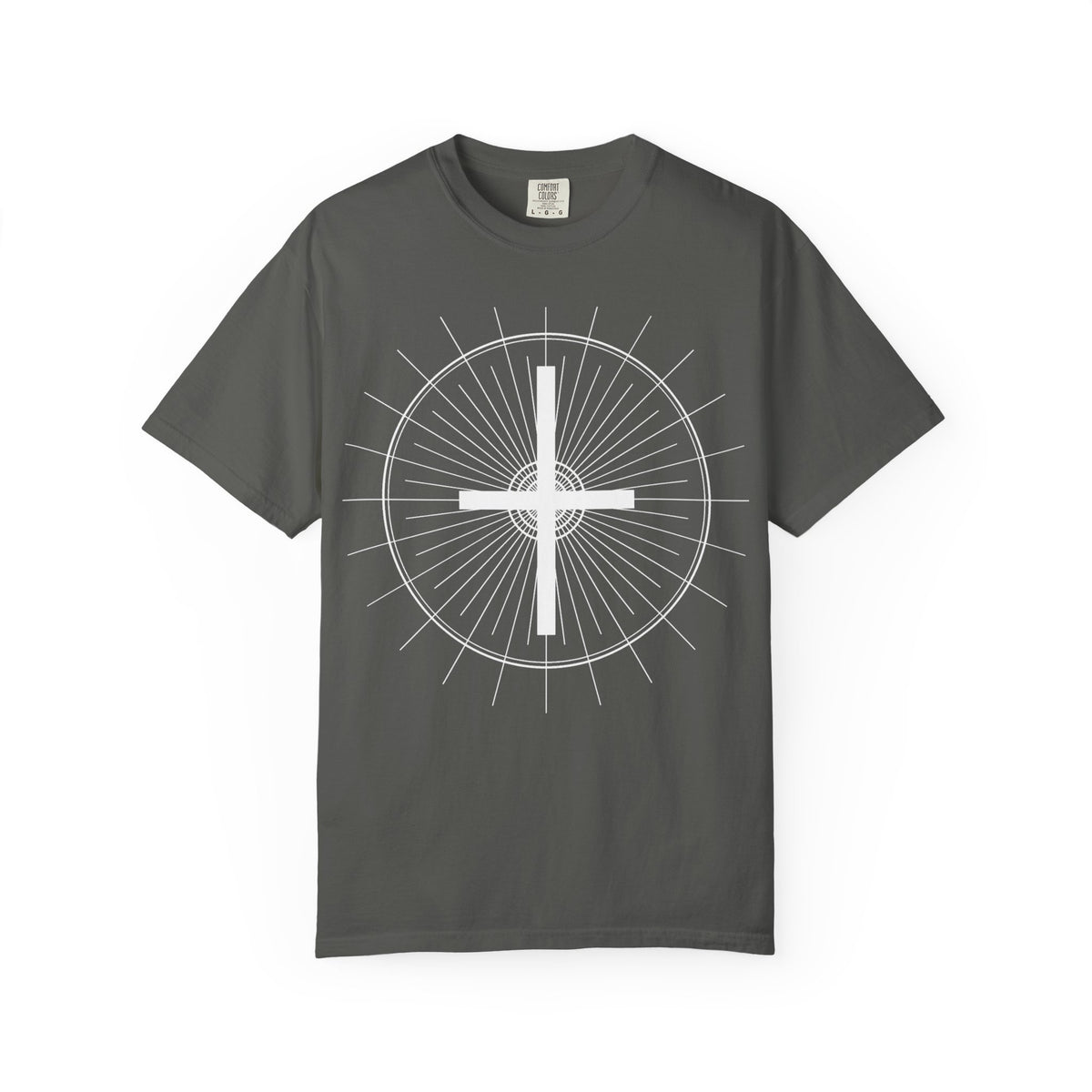 Spiritual Rose Cross  Garment-Dyed Tee — Soft Everyday Cotton T-Shirt