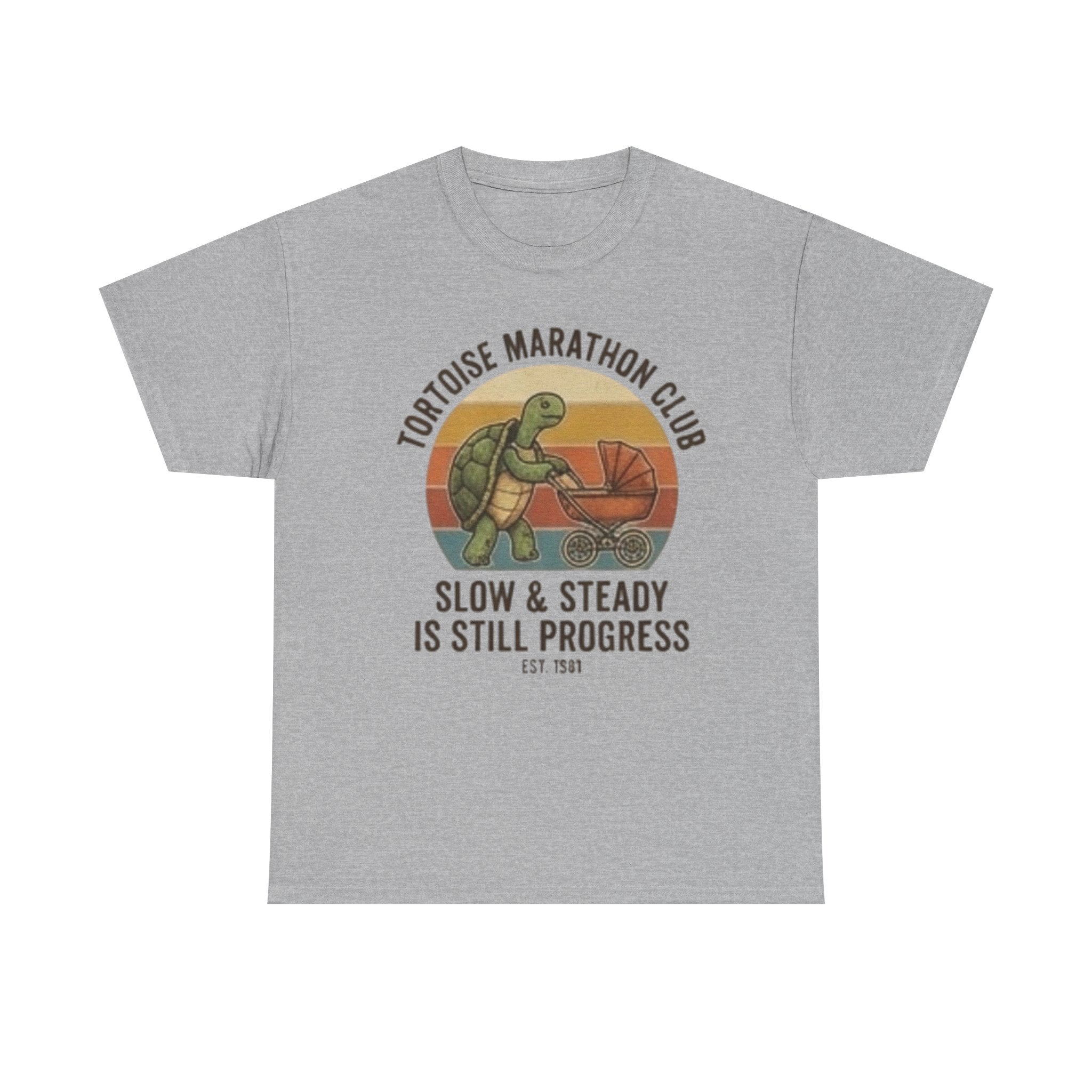 Tortoise marathon club Unisex Heavy Cotton Tee
