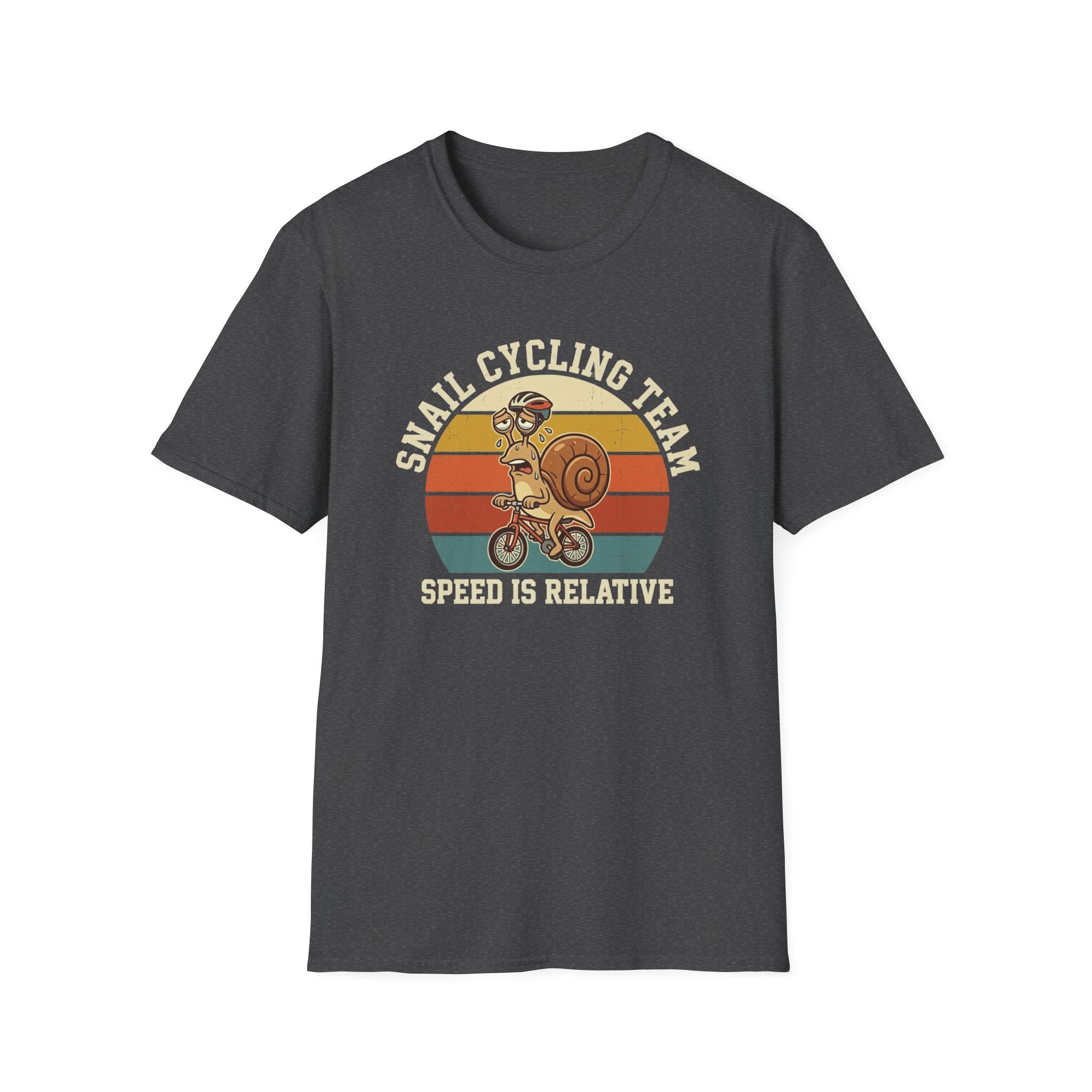 Snail Cycling Team T-Shirt — Retro Funny Cycling Graphic Tee