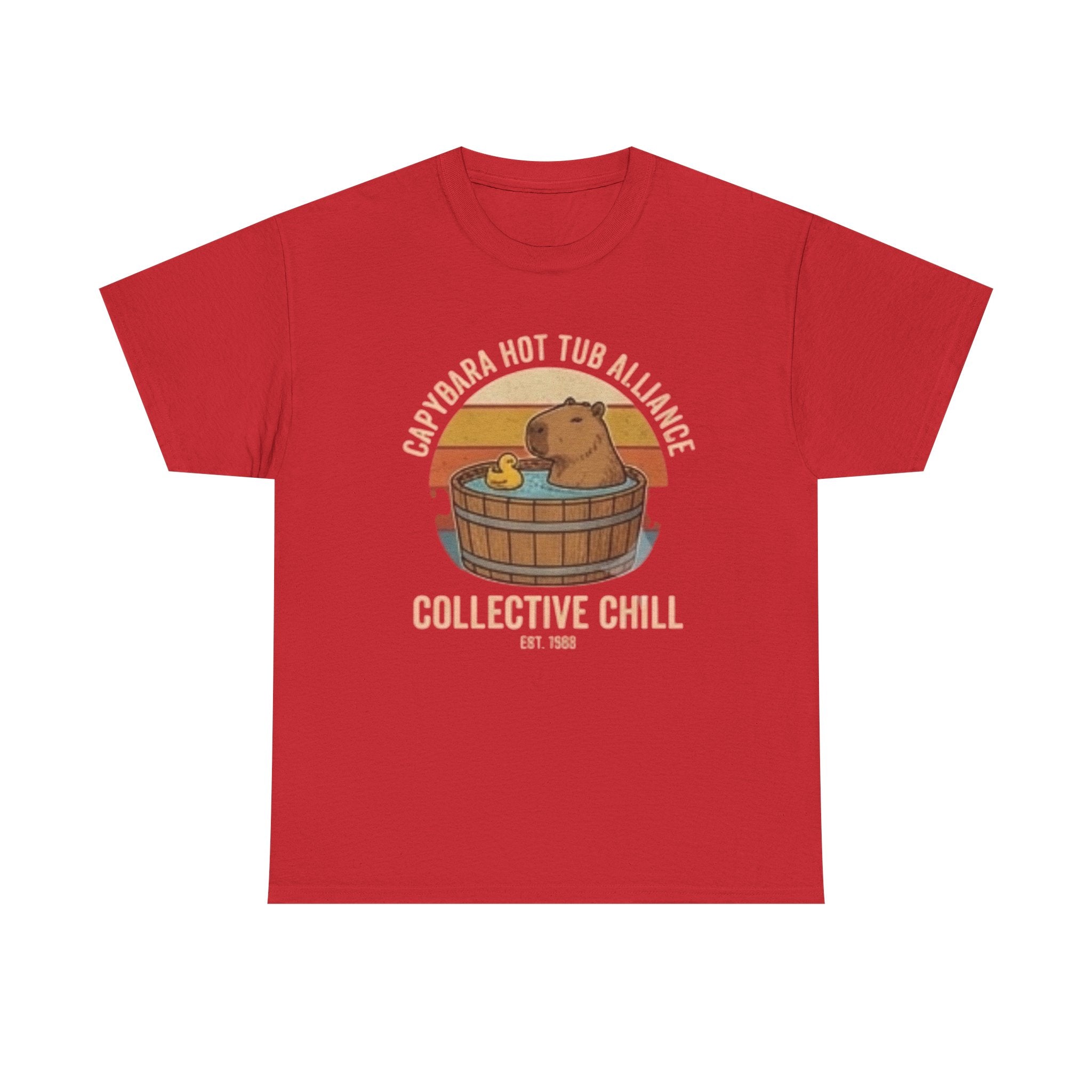 Capybara Hot Tub Alliance unisex heavy cotton tee