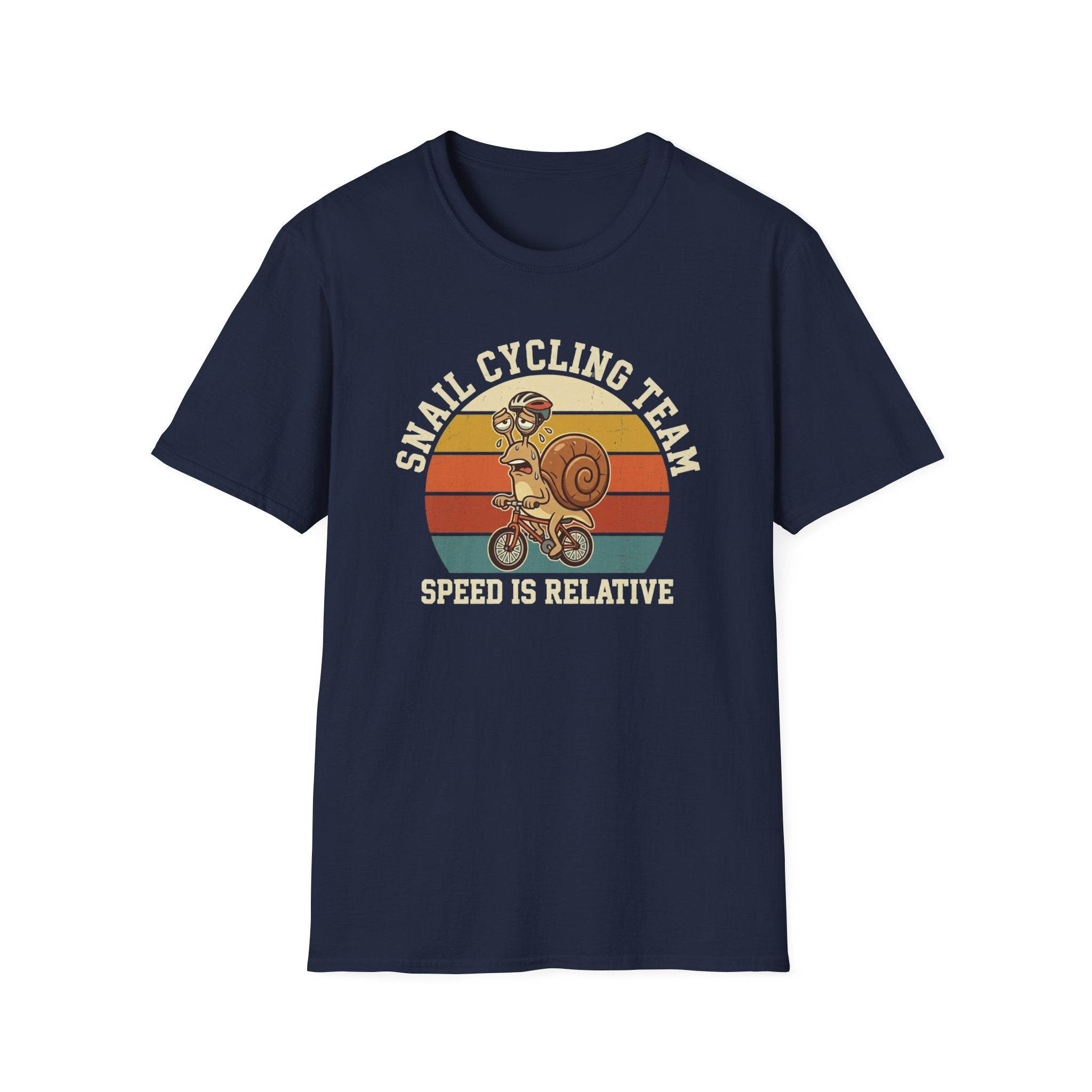 Snail Cycling Team T-Shirt — Retro Funny Cycling Graphic Tee