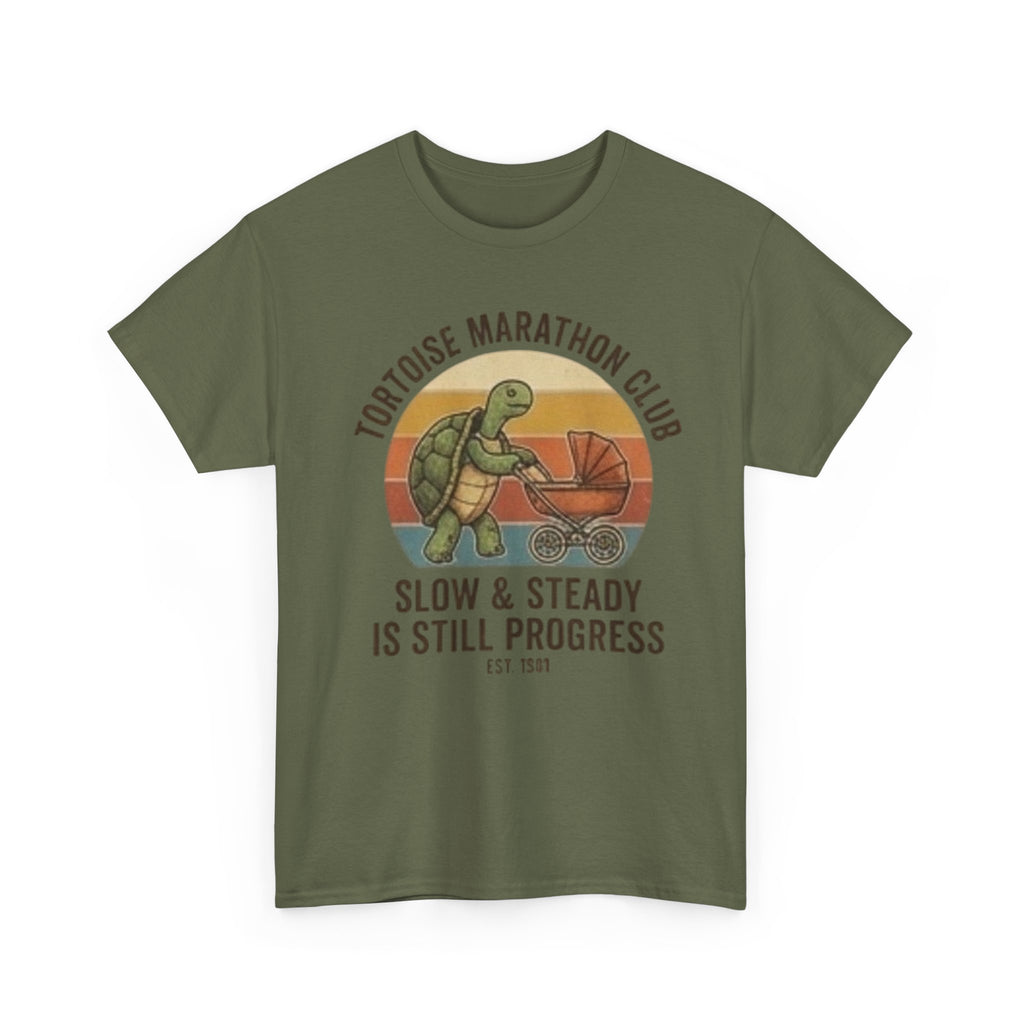 Tortoise marathon club Unisex Heavy Cotton Tee