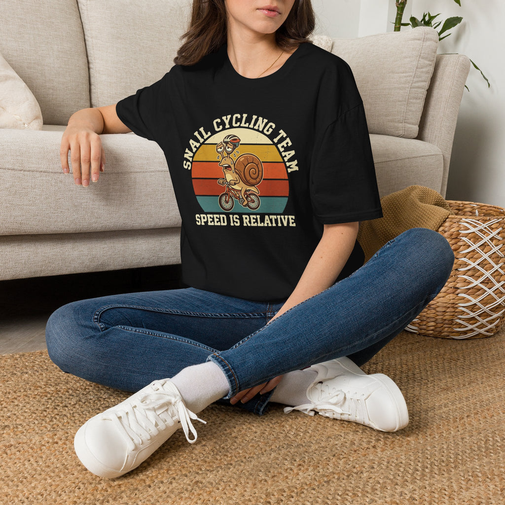 Snail Cycling Team T-Shirt — Retro Funny Cycling Graphic Tee