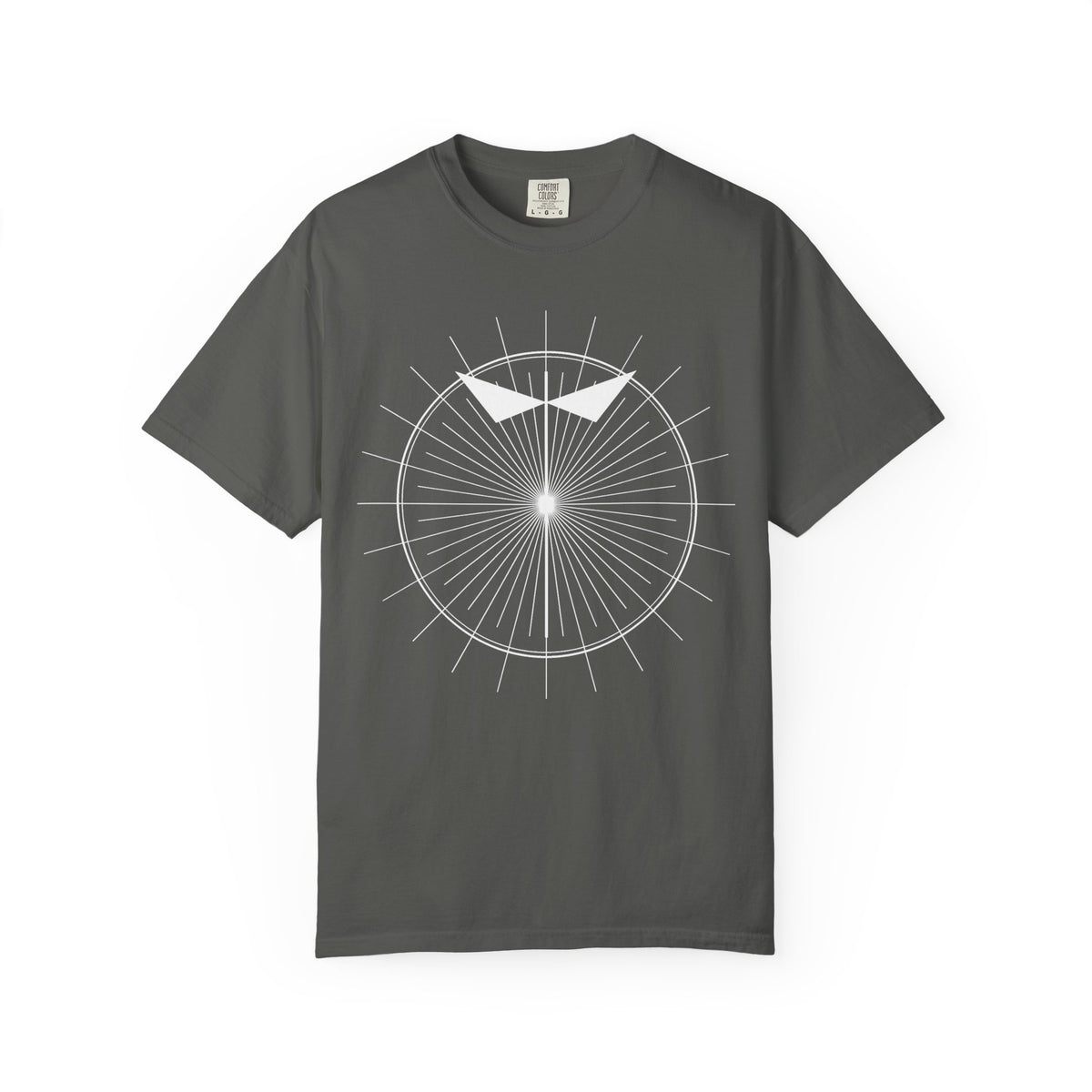 Caduceus & Solar Disk T-Shirt — Garment-Dyed Vintage Feel