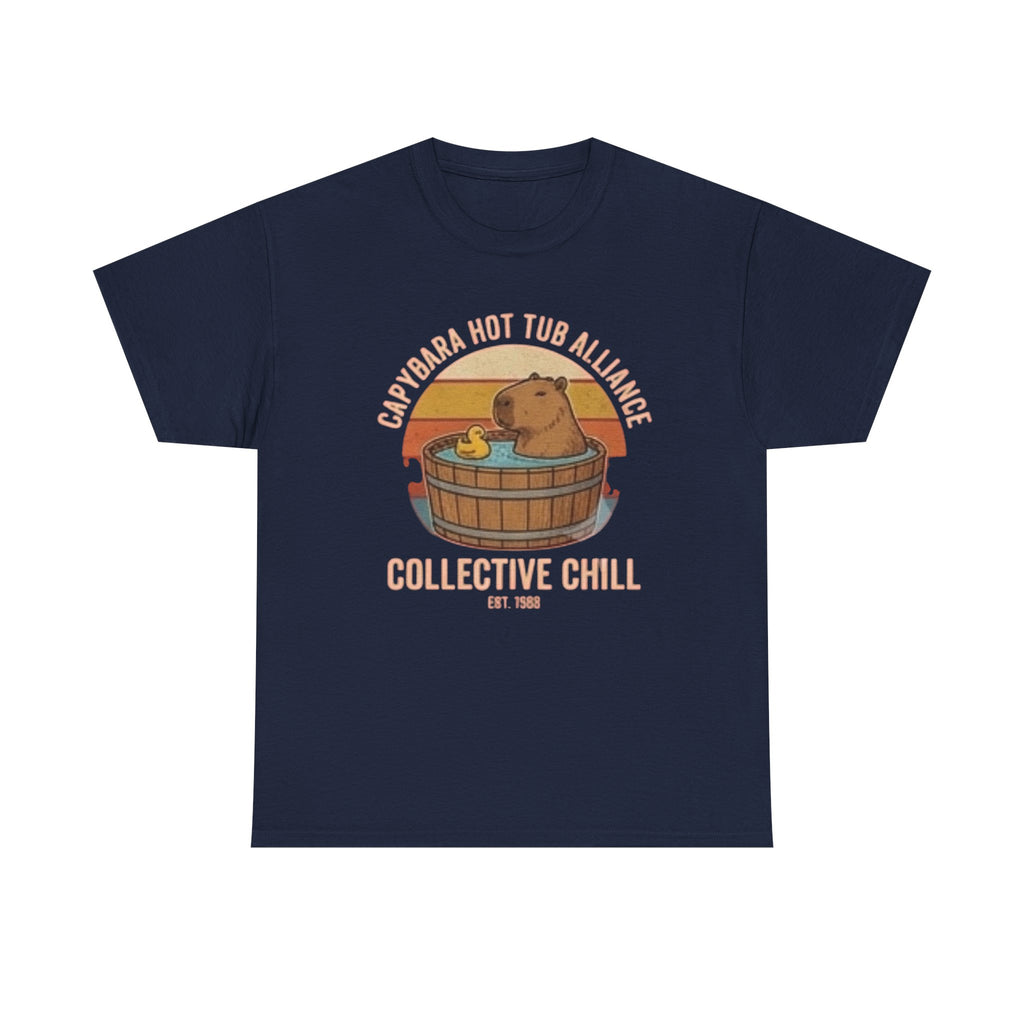 Capybara Hot Tub Alliance unisex heavy cotton tee