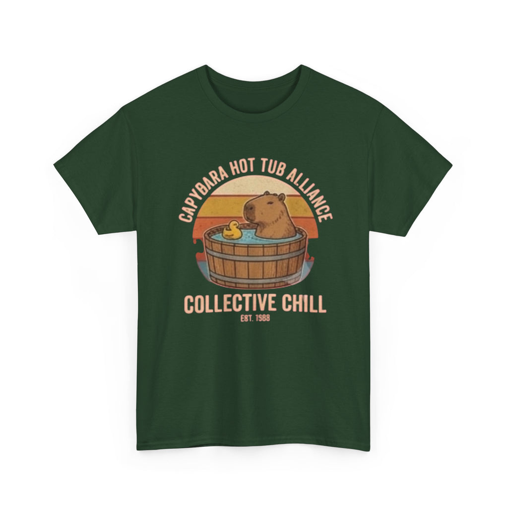 Capybara Hot Tub Alliance unisex heavy cotton tee