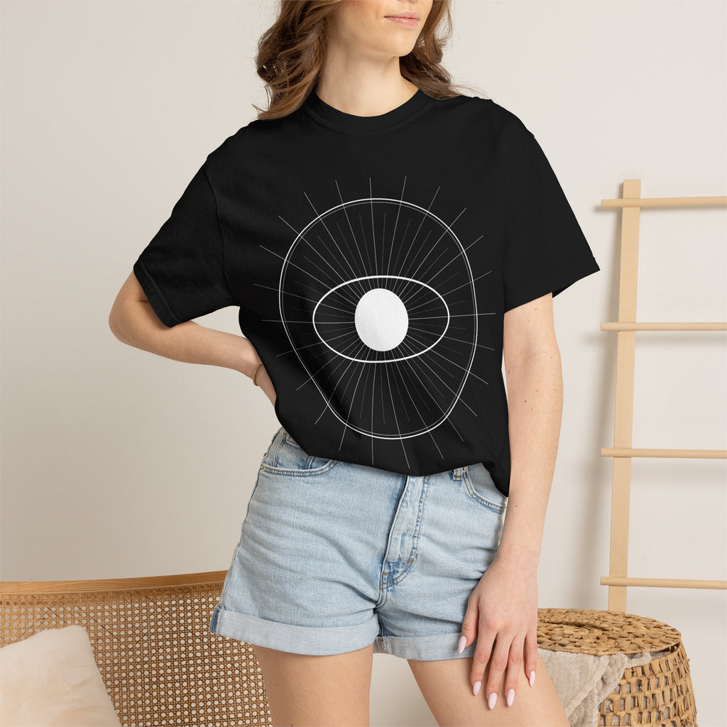 Eye of Ra Spiritual T-Shirt — Garment-Dyed Vintage White Tee