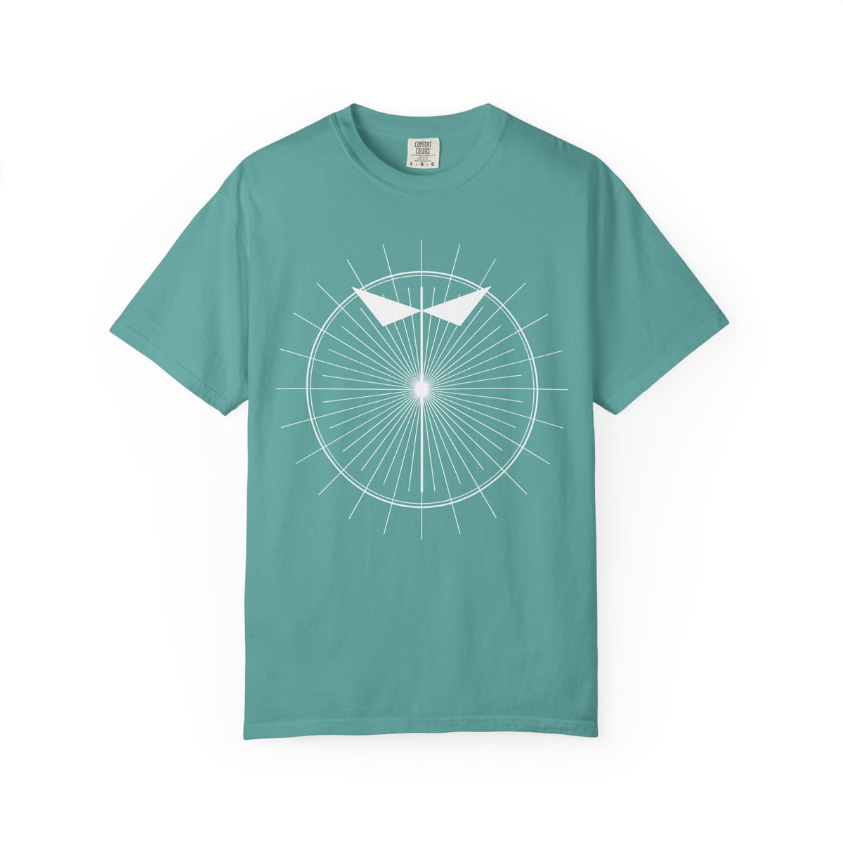 Caduceus & Solar Disk T-Shirt — Garment-Dyed Vintage Feel