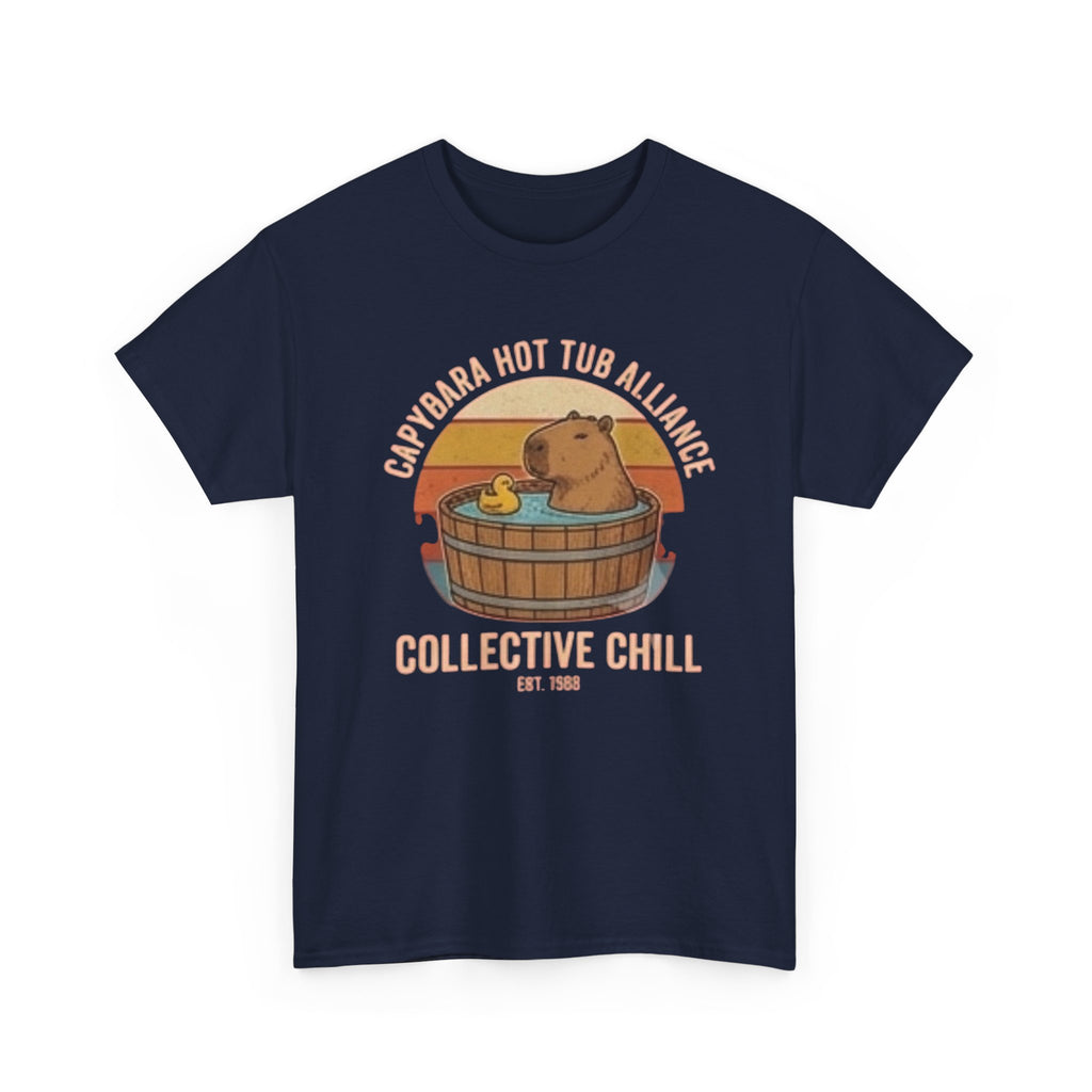Capybara Hot Tub Alliance unisex heavy cotton tee