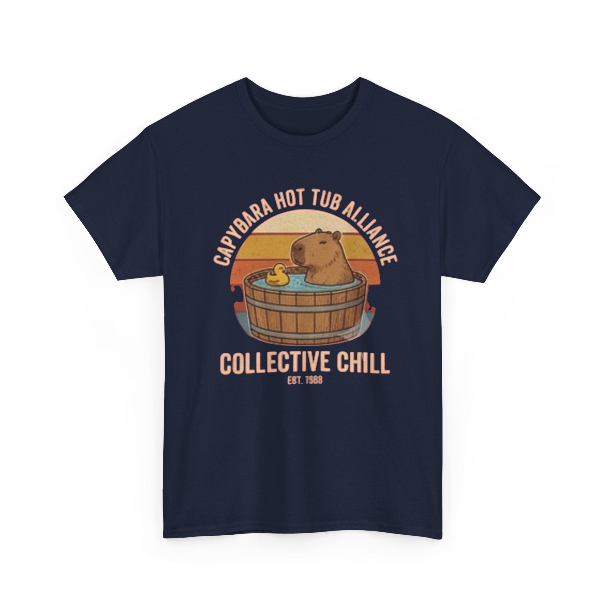 Capybara Hot Tub Alliance unisex heavy cotton tee