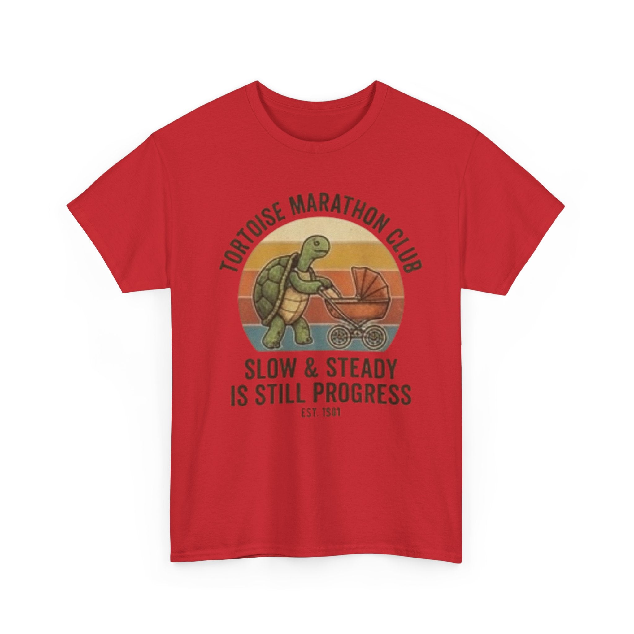 Tortoise marathon club Unisex Heavy Cotton Tee