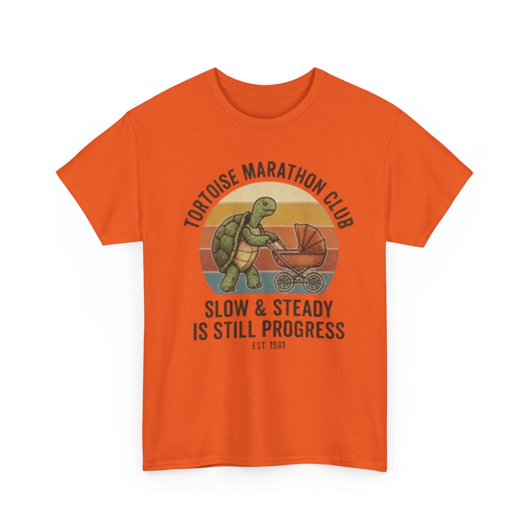 Tortoise marathon club Unisex Heavy Cotton Tee