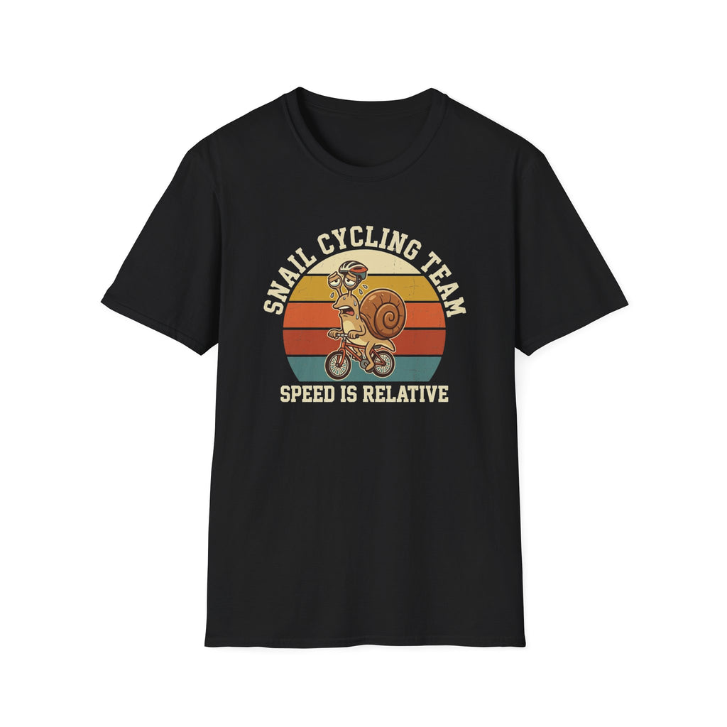Snail Cycling Team T-Shirt — Retro Funny Cycling Graphic Tee