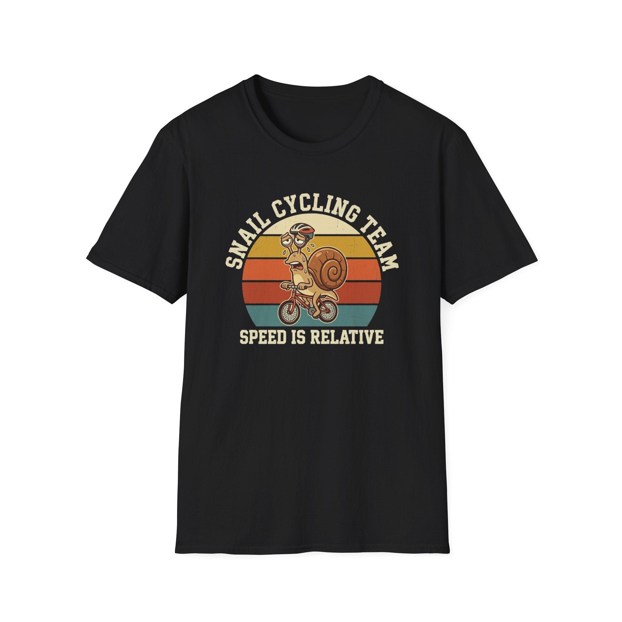 Snail Cycling Team T-Shirt — Retro Funny Cycling Graphic Tee
