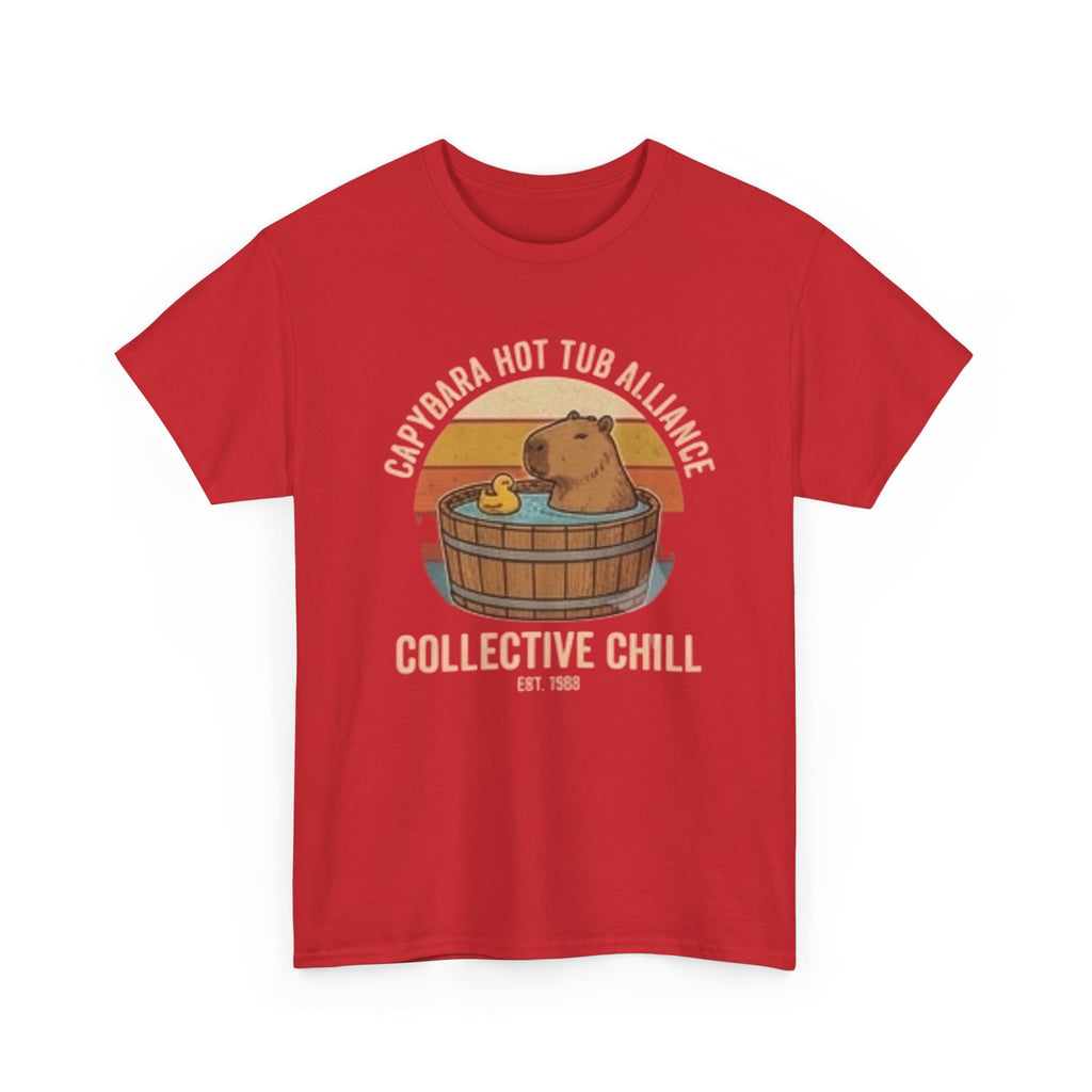 Capybara Hot Tub Alliance unisex heavy cotton tee