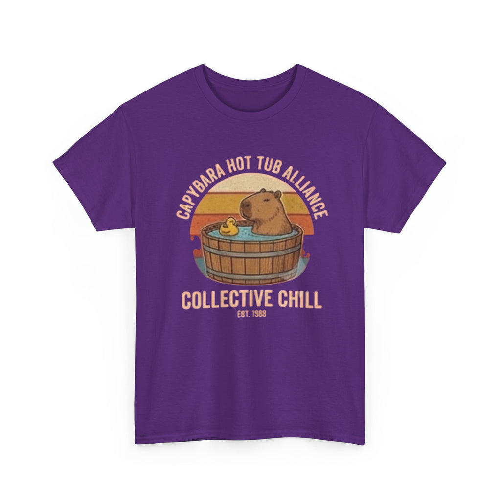 Capybara Hot Tub Alliance unisex heavy cotton tee