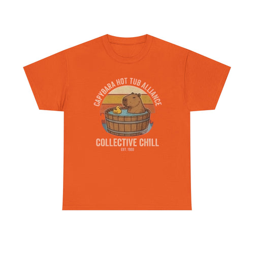 Capybara Hot Tub Alliance unisex heavy cotton tee