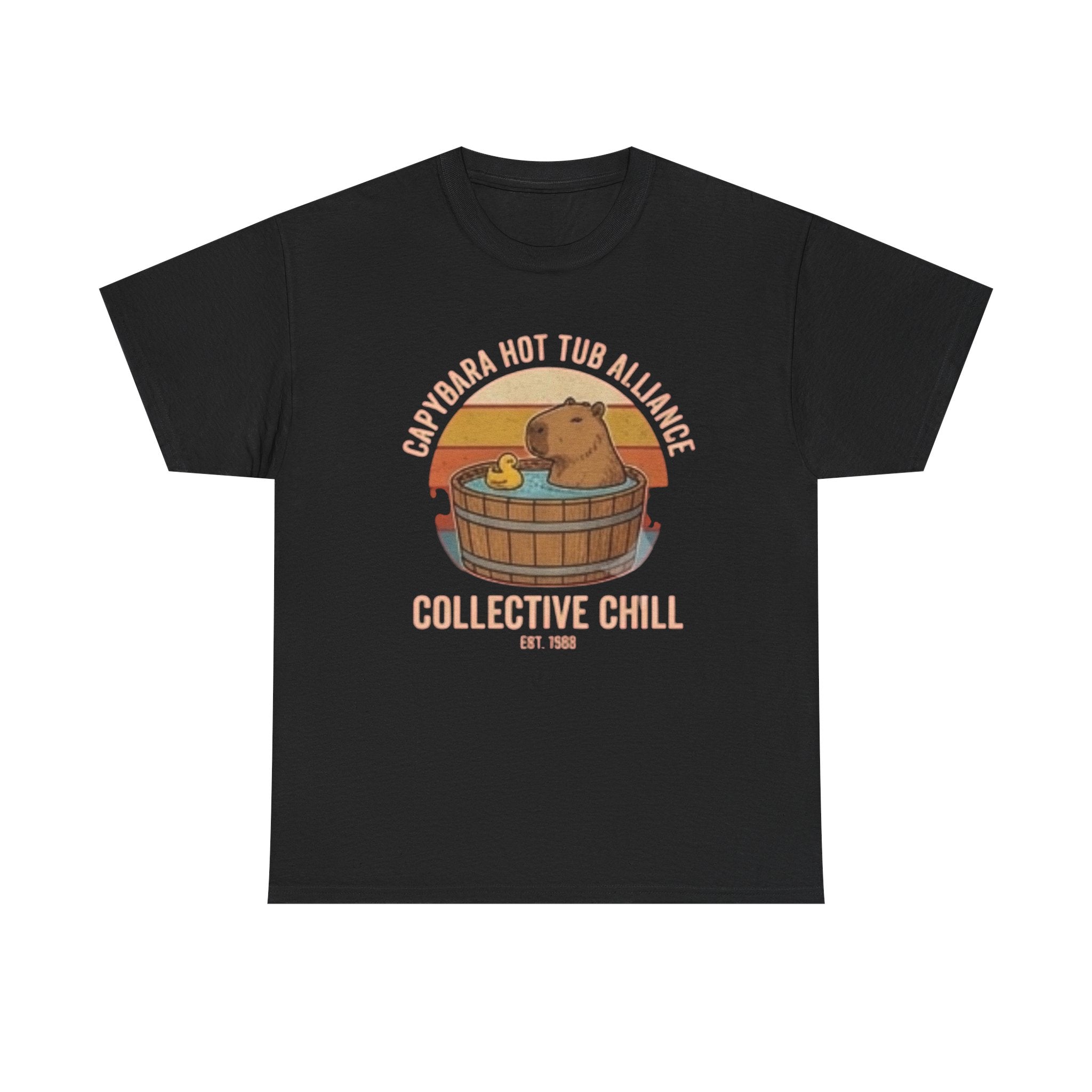 Capybara Hot Tub Alliance unisex heavy cotton tee