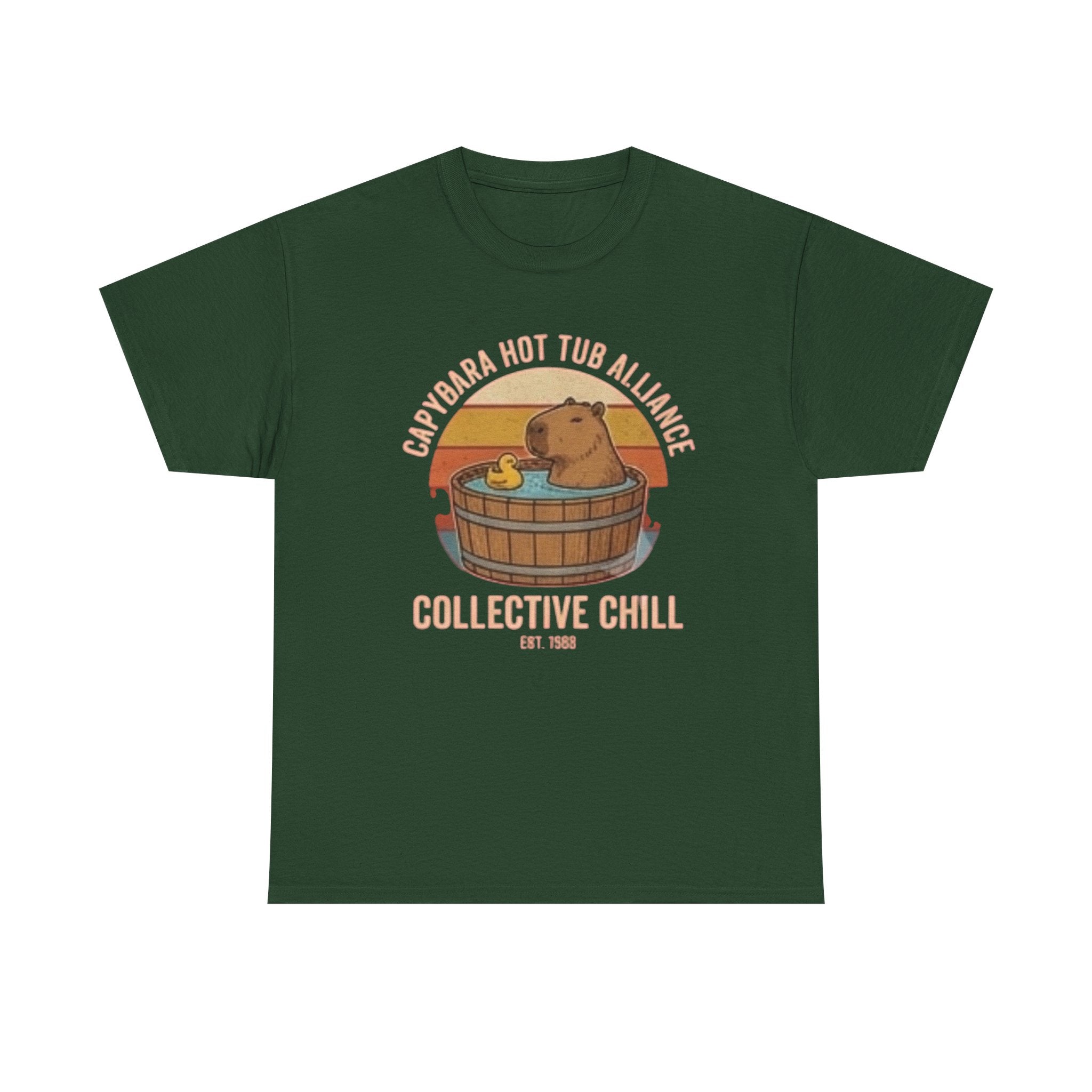 Capybara Hot Tub Alliance unisex heavy cotton tee