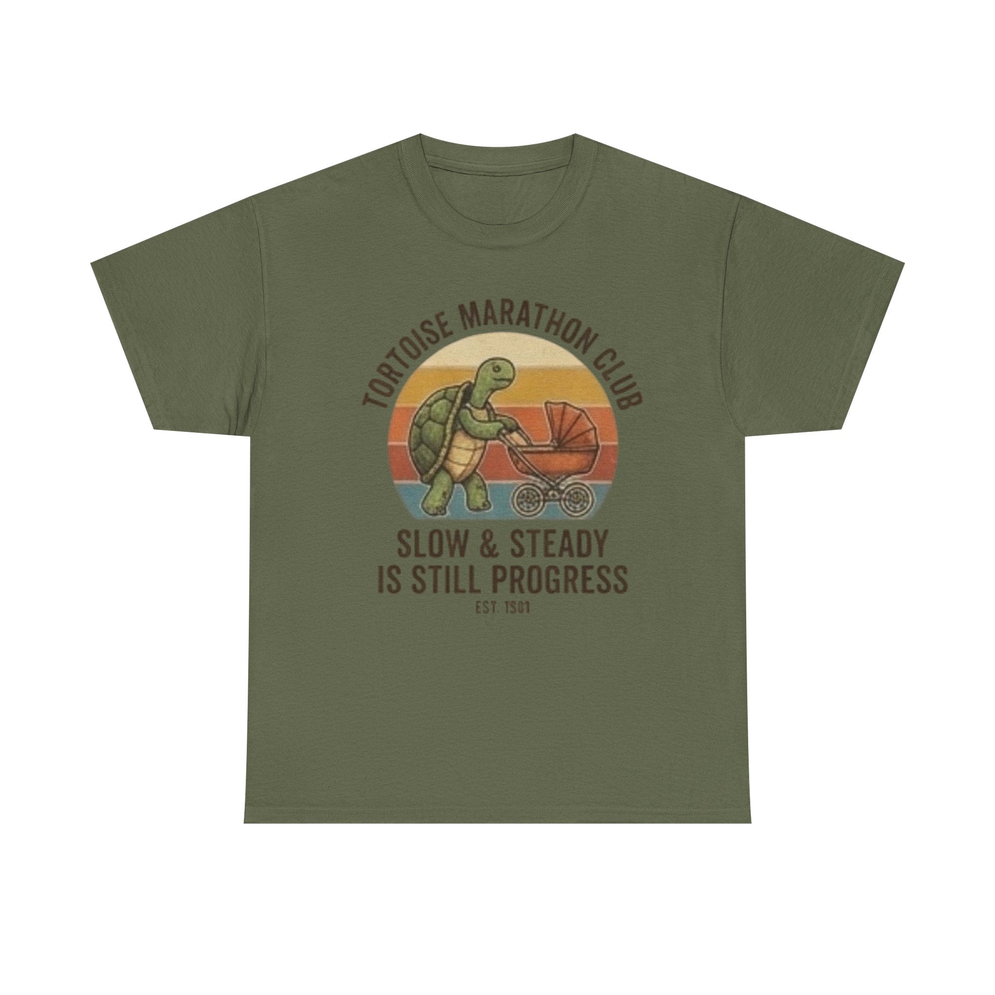 Tortoise marathon club Unisex Heavy Cotton Tee